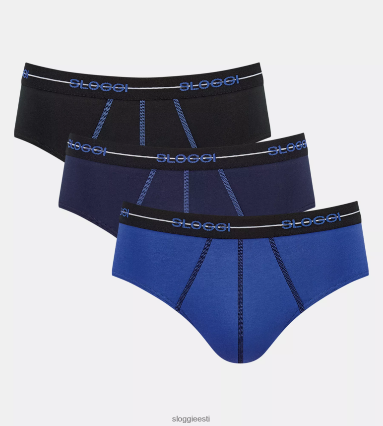 aluspesu sloggi mehed alusta midi pükse 2Z6P64744 must-sinine kombinatsioon