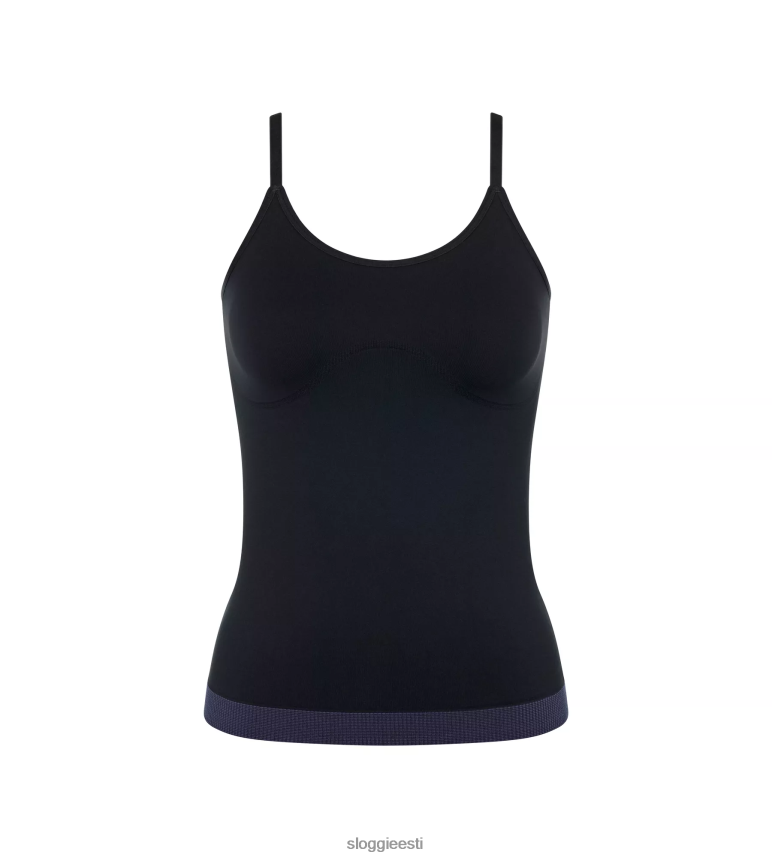 puhkeriided | sloggi naised kunagi infundeeritud aaloe top koos spagetirihmadega 2Z6P64193 must