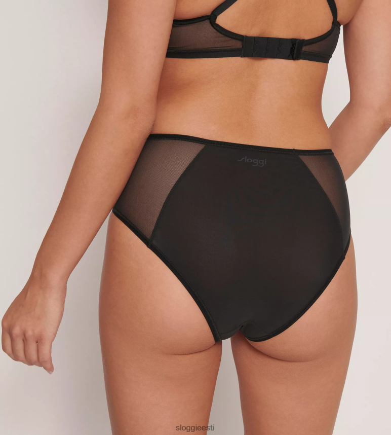 püksid | sloggi naised pehmed kohandatud kõrge vöökohaga püksid 2Z6P64122 must