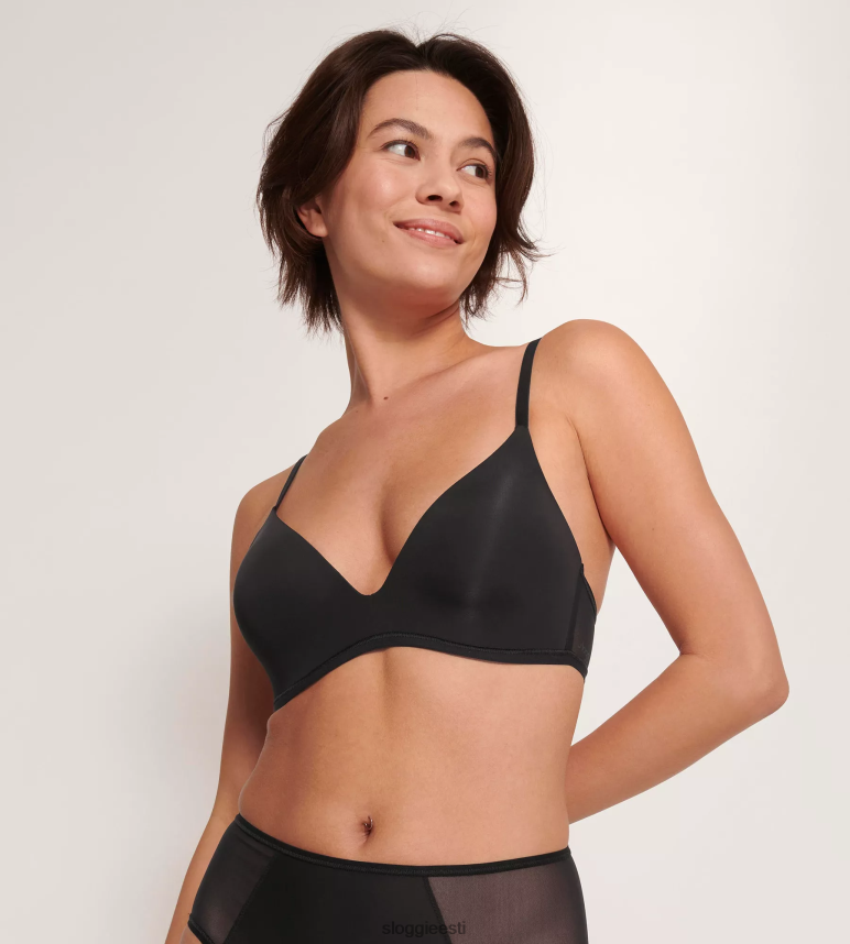 rinnahoidjad | sloggi naised soft adapt push-up rinnahoidja 2Z6P6471 must